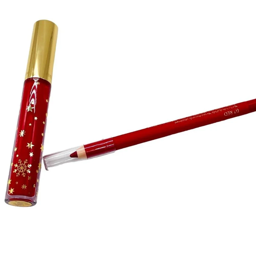 Estee' Lauder Lip Gloss and Pencil 2022 Season Holiday Reds!